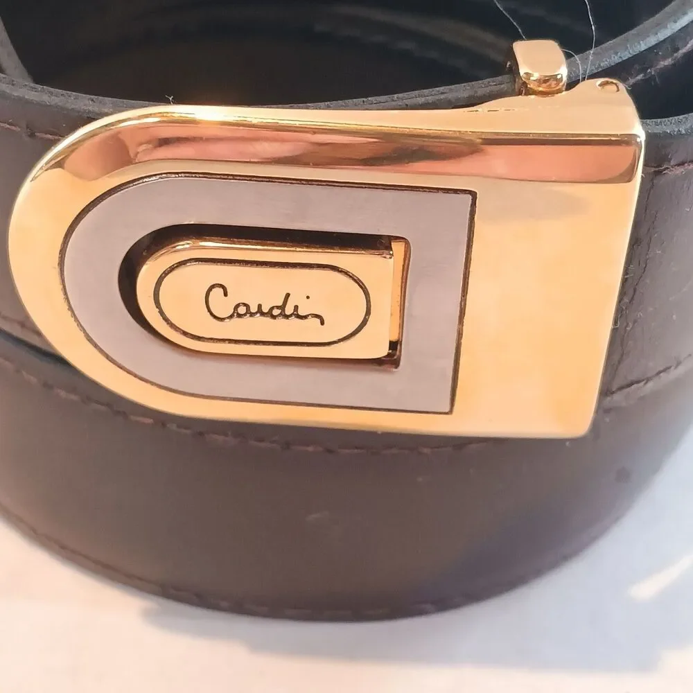 Vintage Pierre Cardin Reversible Belt-Large-Black-Brown-Removable Anchor Buckle